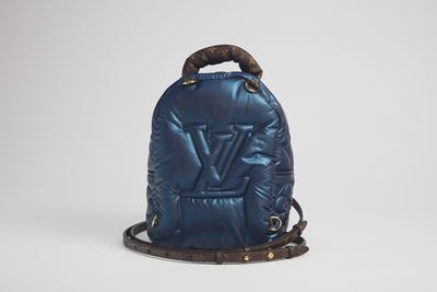 Mini zaino Palm Springs, tessuto sintetico riciclato, blu perlaceo