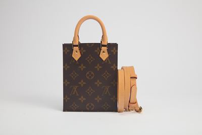 Mini Sac Plat, borsa in tela monogram con tracolla