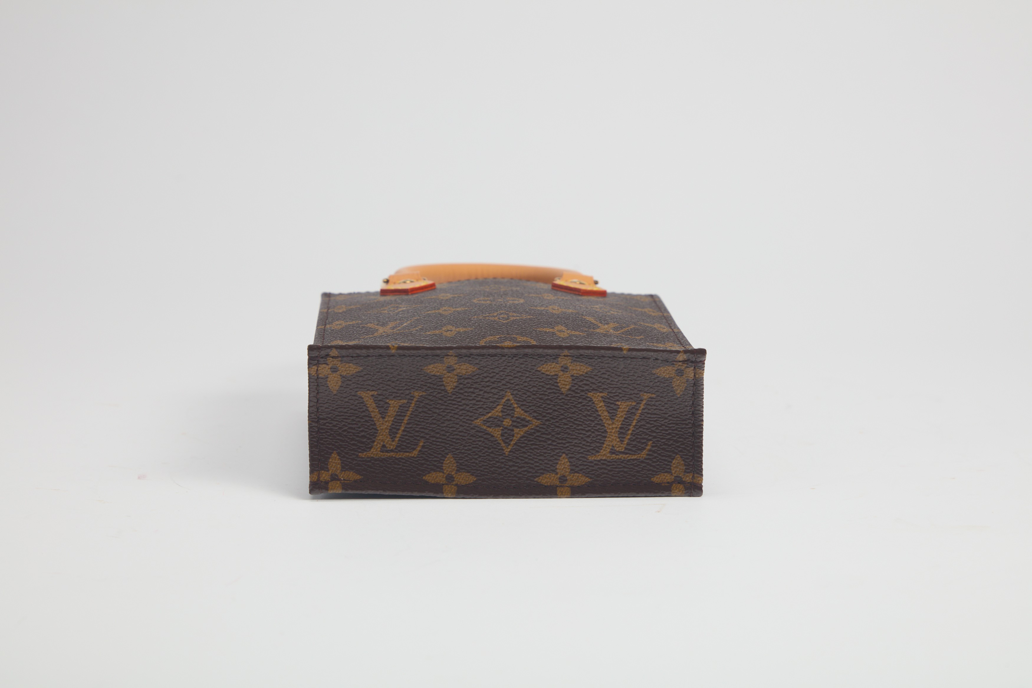 Louis Vuitton - Mini Sac Plat, borsa in tela monogram con tracolla