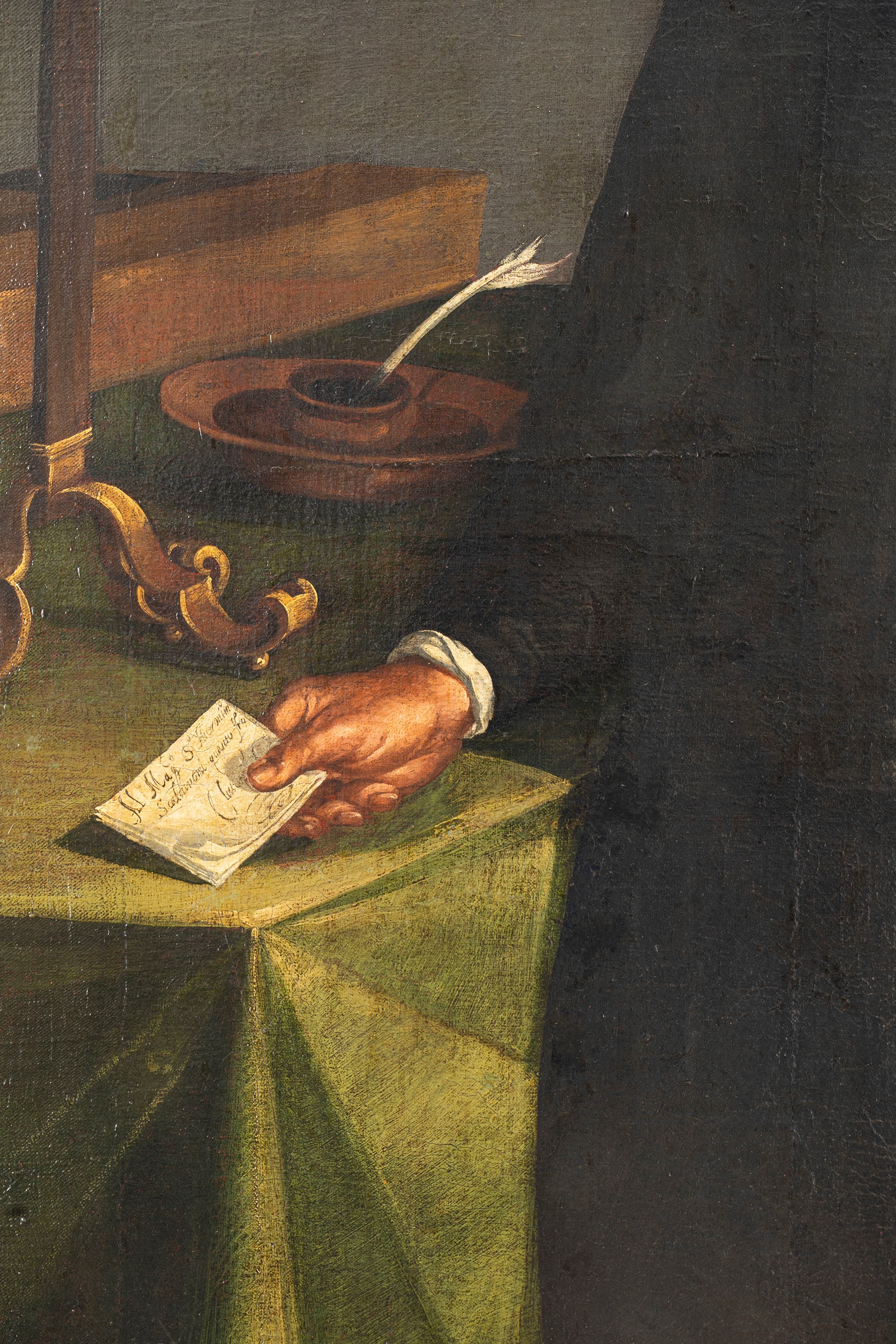 Ritratto di gentiluomo con figlio, a figura intera, presso uno scrittoio (tradizionalmente Girola...