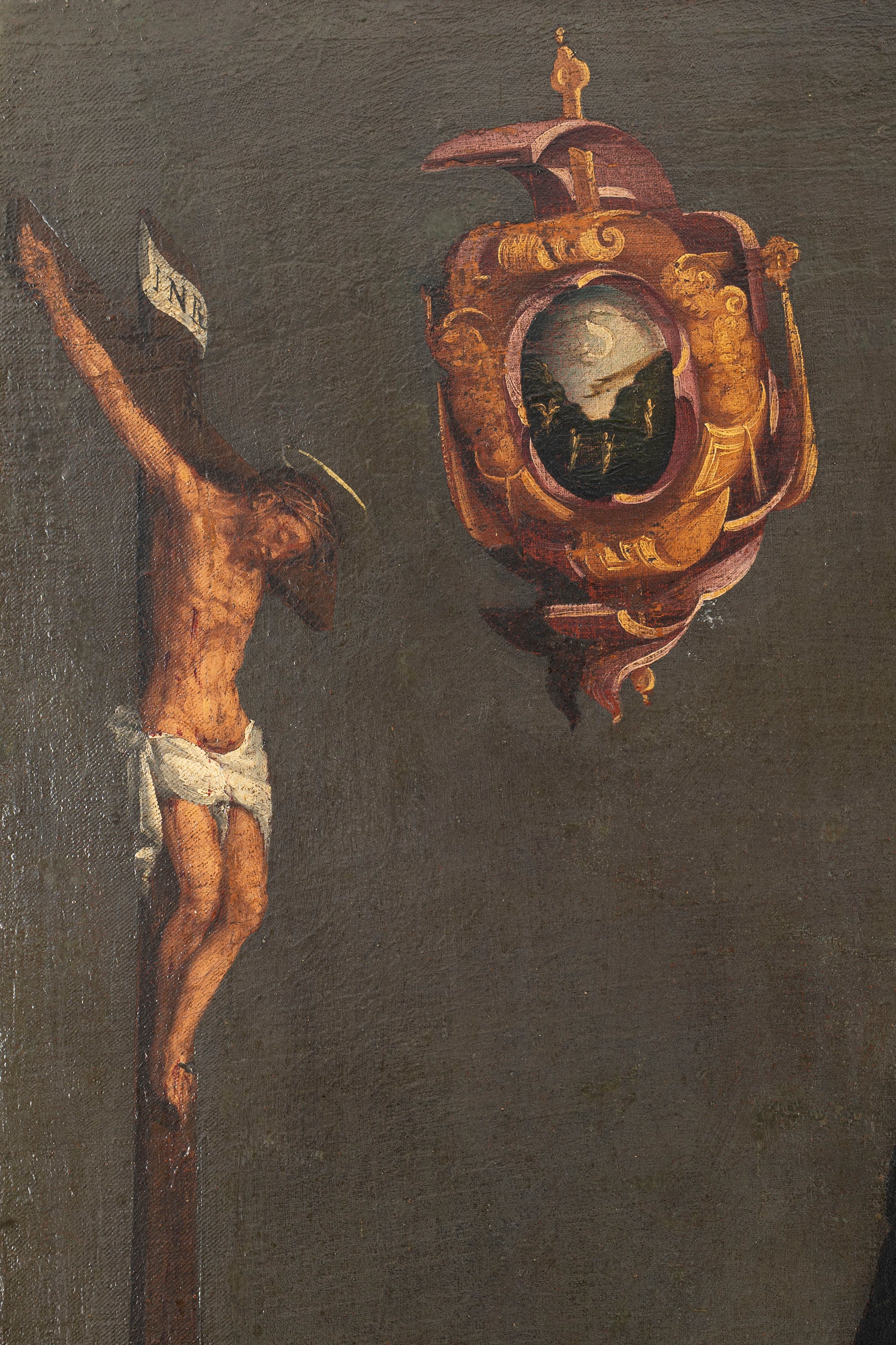 Ritratto di gentiluomo con figlio, a figura intera, presso uno scrittoio (tradizionalmente Girola...