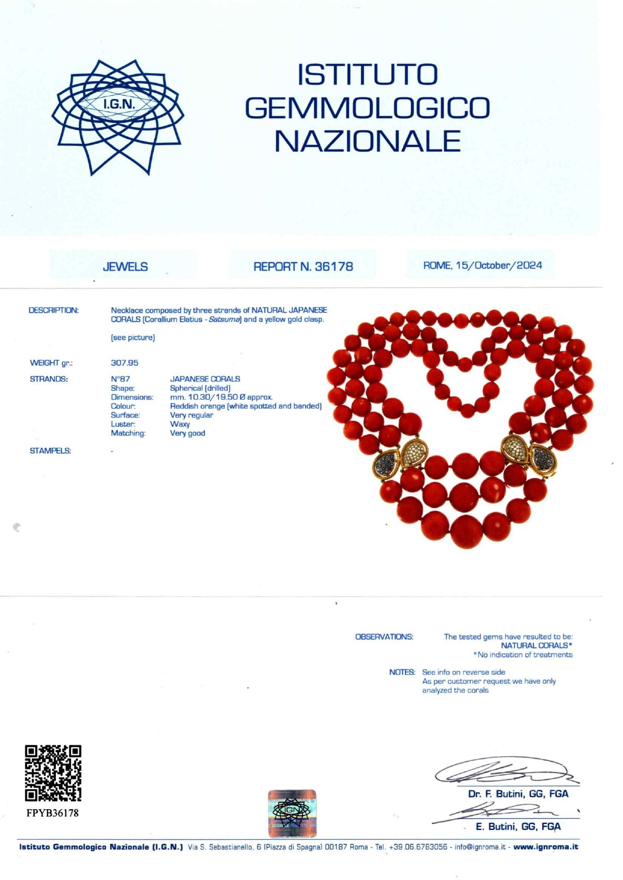 Collana con Corallo