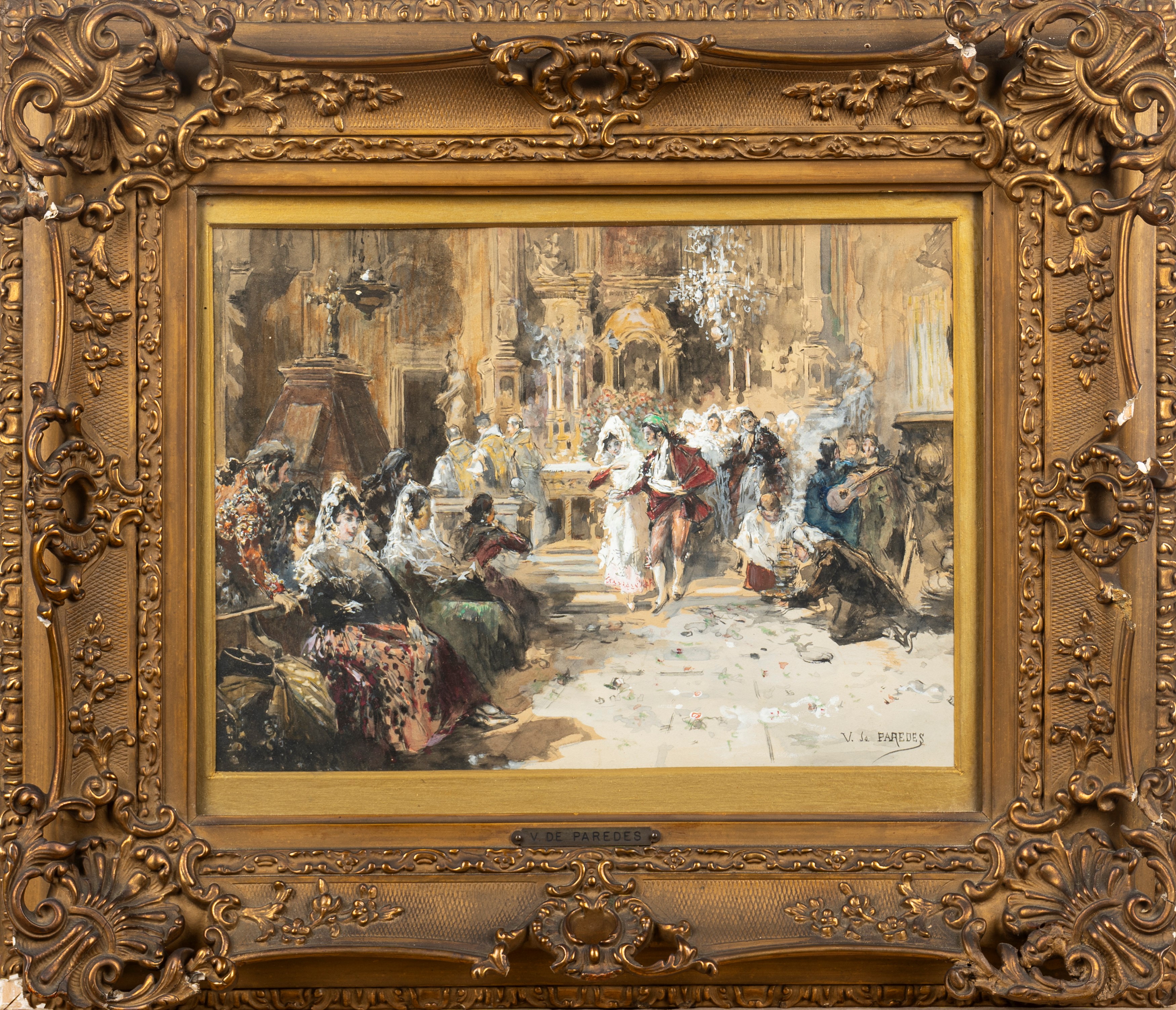 Vicente García De Paredes - Nozze in bianco, acquerello e tempera su cartoncino