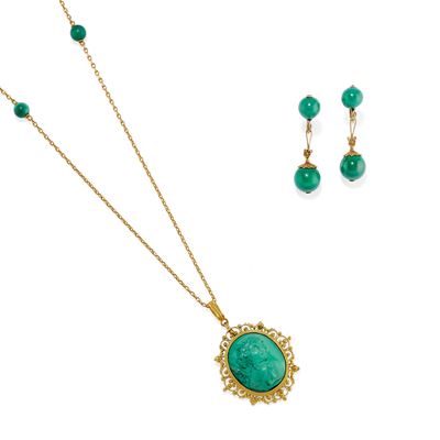 Lotto di Gioielli in Malachite