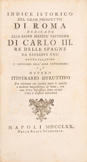 Giuseppe Vasi - Indice storico del gran prospetto di Roma