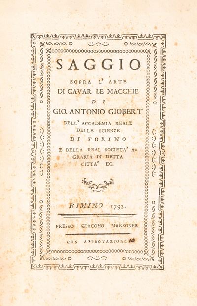 Saggio Sopra L'arte di Cavar le Macchie