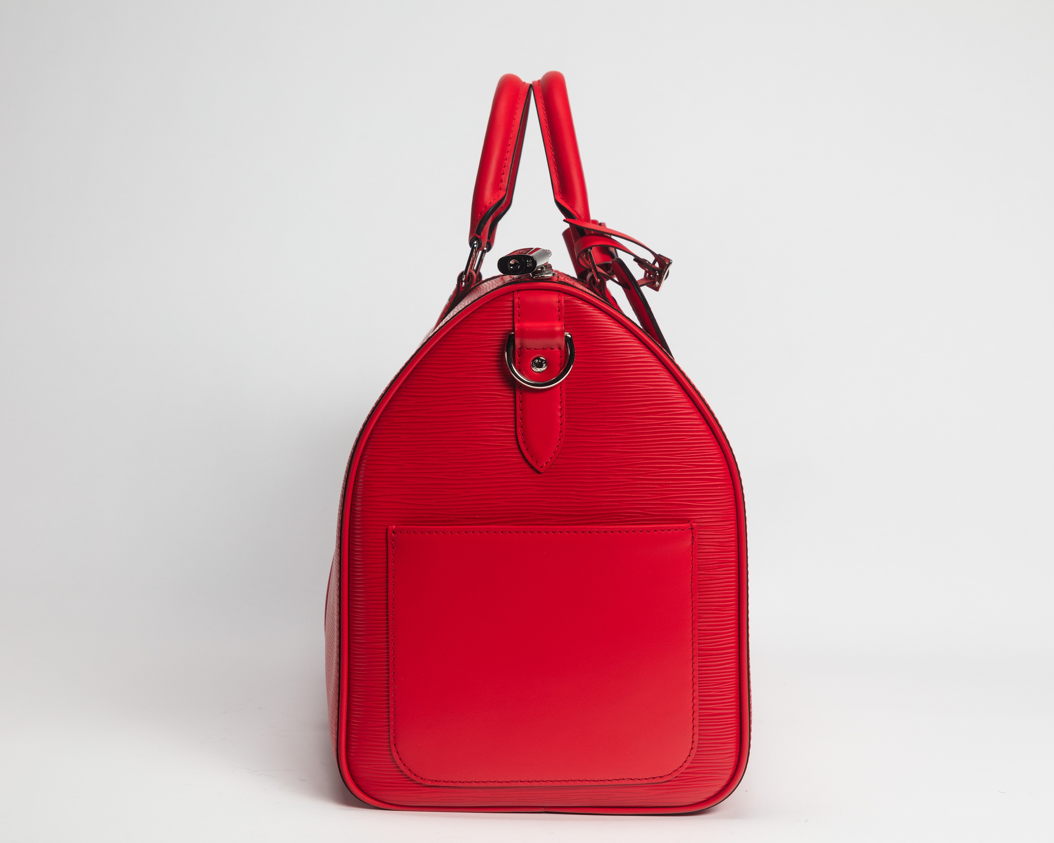 Louis Vuitton - Supreme, Keepall 45 in pelle Cuir Épi rossa, edizione limitata