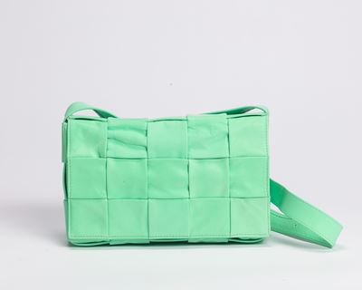 Borsa Cassette in pelle verde menta