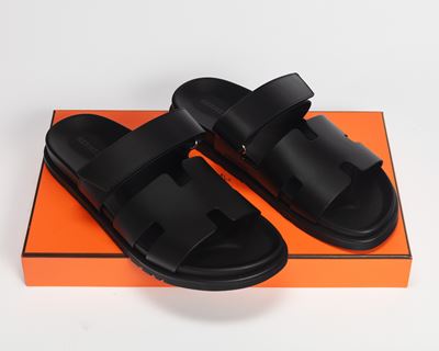 Sandali Chypre da uomo in pelle nera, taglia 42