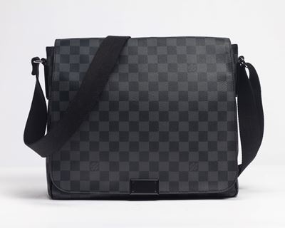 Borsa a tracolla District PM, tela damier grafite, 2016