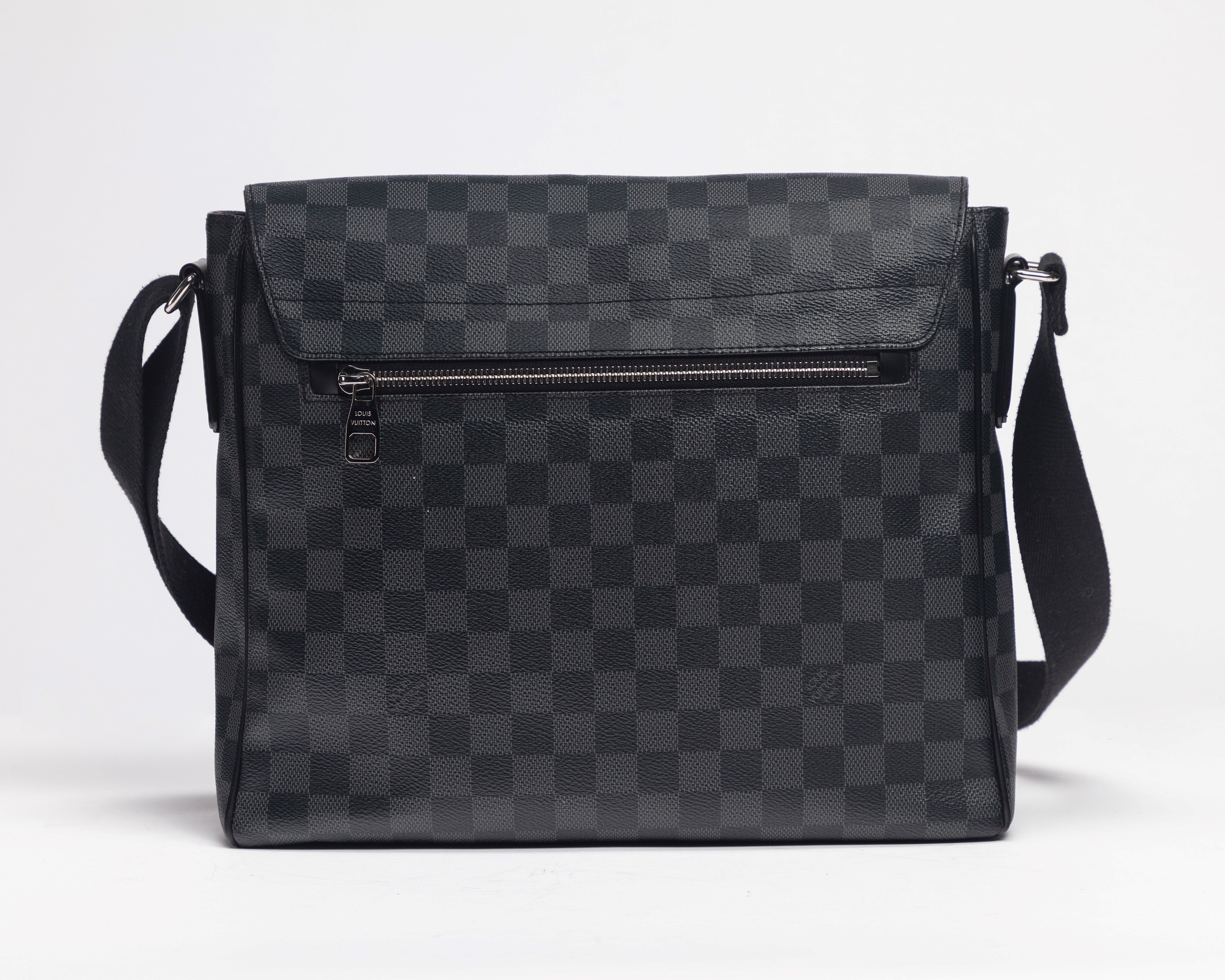 Louis Vuitton - Borsa a tracolla District PM, tela damier grafite, 2016