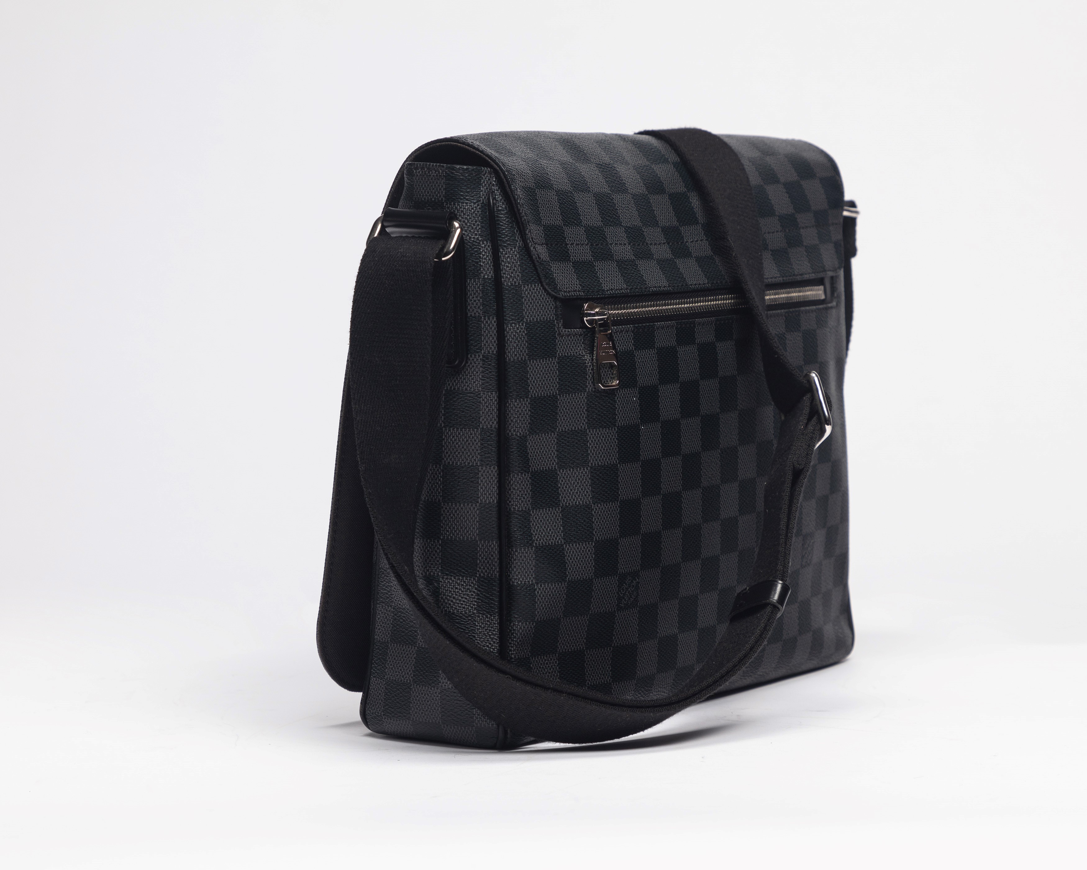 Louis Vuitton - Borsa a tracolla District PM, tela damier grafite, 2016