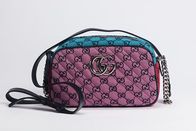 Borsa Marmont, in tela logata multicolor con tracolla regolabile