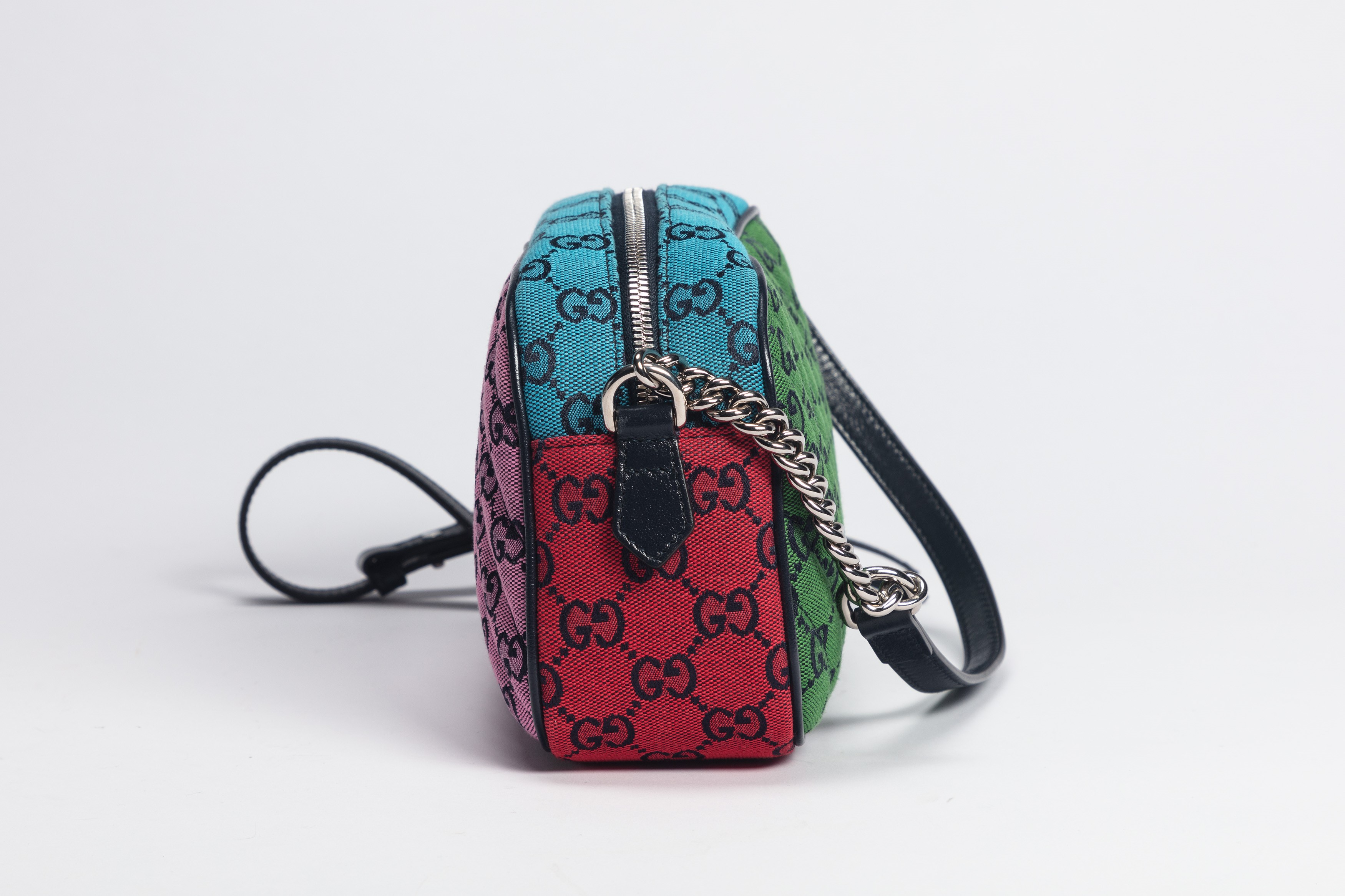 Gucci - Borsa Marmont, in tela logata multicolor con tracolla regolabile