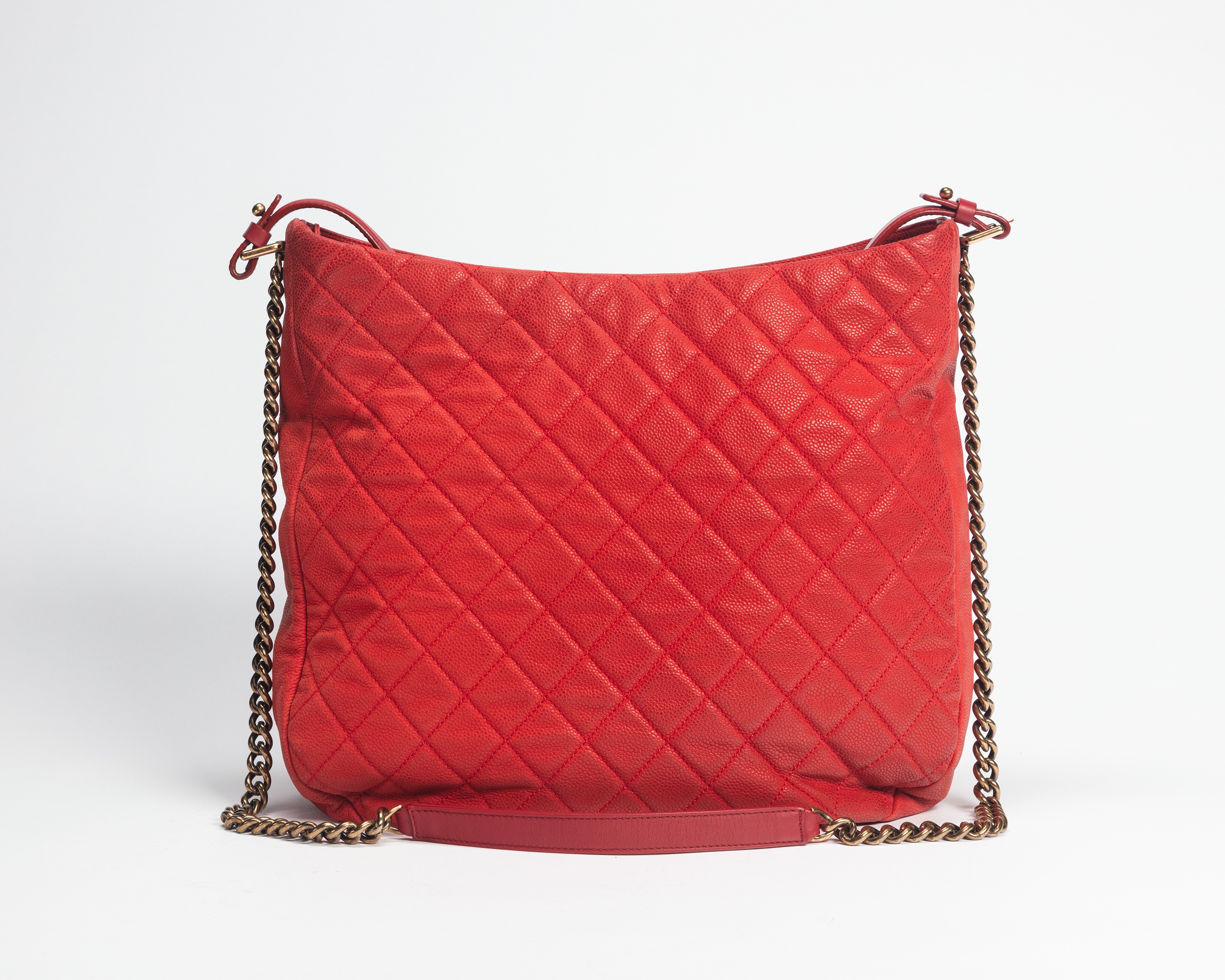 Chanel - Borsa in pelle caviar corallo, 2012