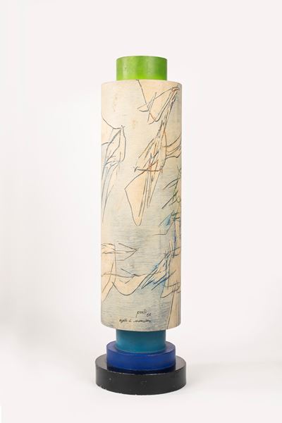 Oggetto di venerazione, tecnica mista su legno (1966)