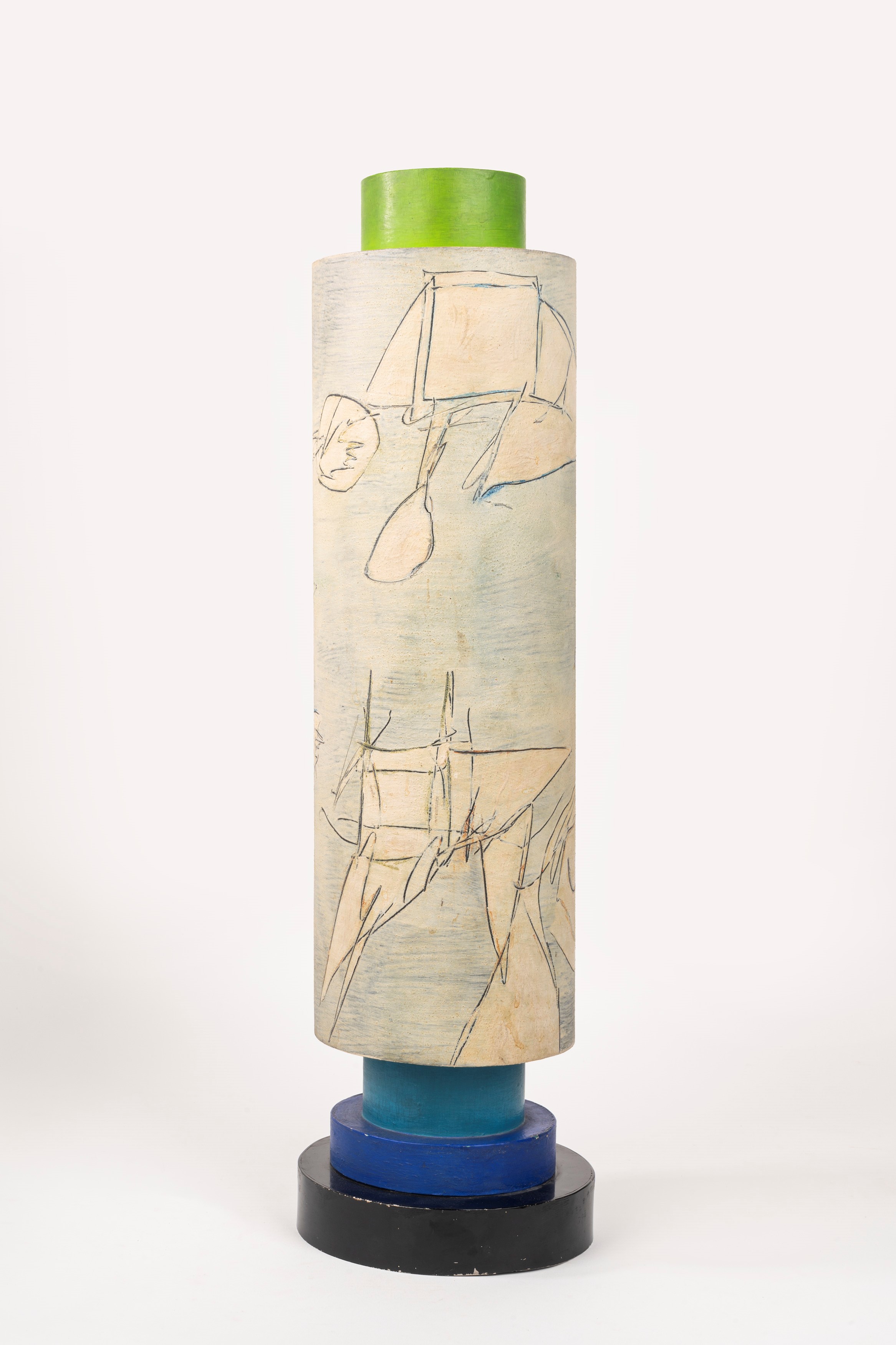 Achille Perilli - Oggetto di venerazione, tecnica mista su legno (1966)