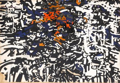 Senza titolo, tempera su tela, 1956