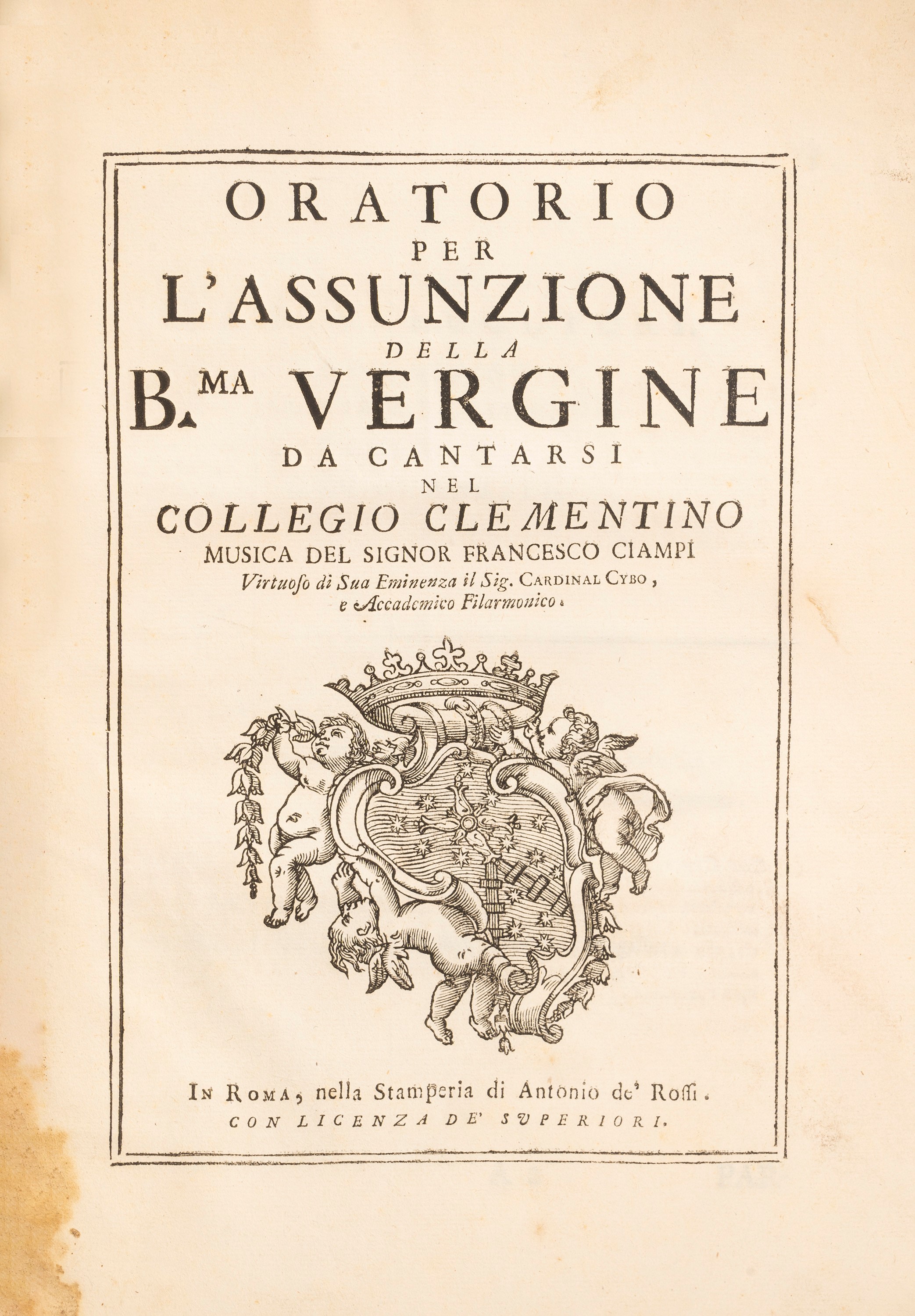 Componimento per Musica da Cantarsi nel Giorno Natalizio della Sagra Real Maestà