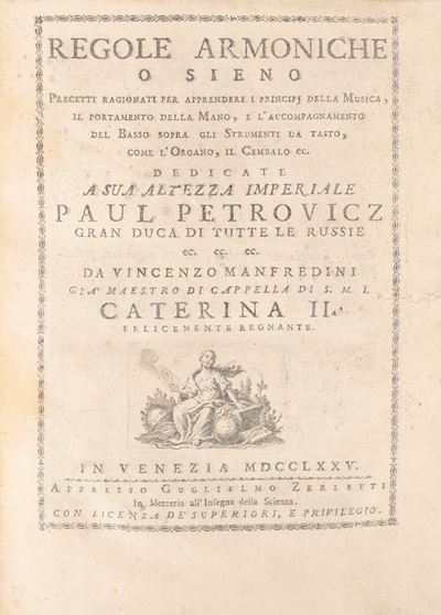 Regole Armoniche o Sieno Precetti Ragionati per Apprendere i Principi della Musica
