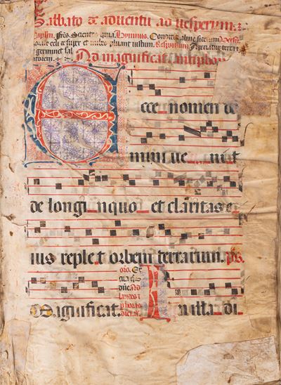 Antifonario con Canto Gregoriano, pergamena, 1480