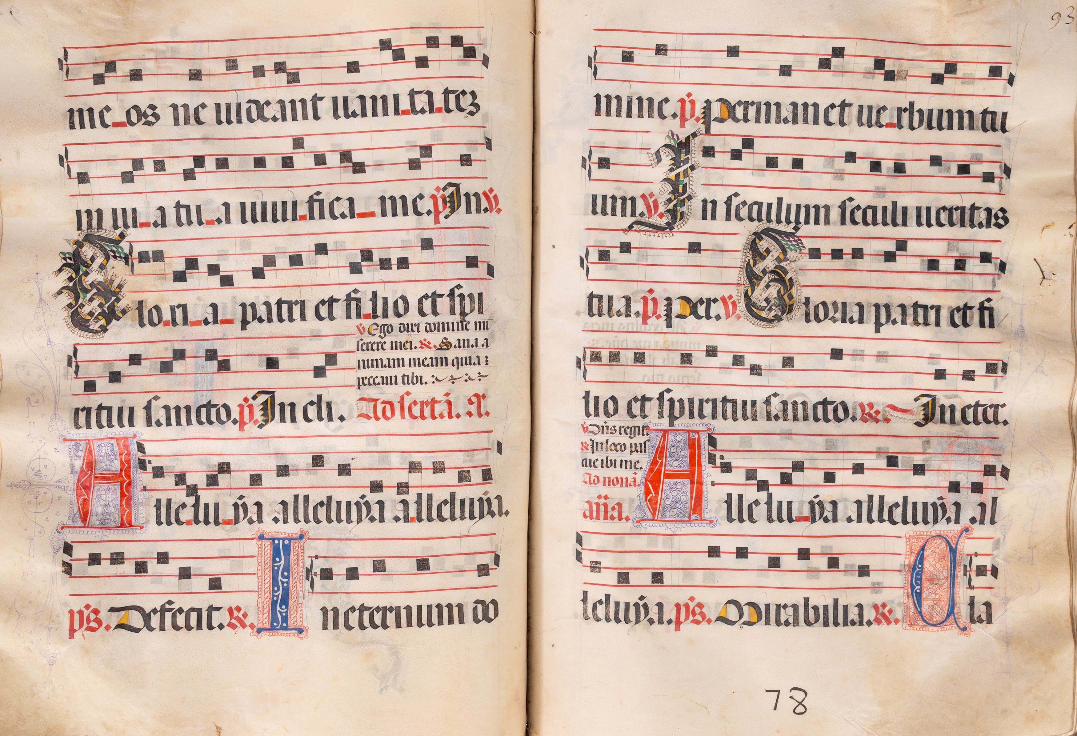 Antifonario con Canto Gregoriano, pergamena, 1480