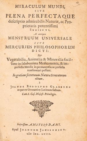 Miraculum mundi, sive plena perfectaque descriptio admirabilis Naturae, ac Proprietatis potentissimi