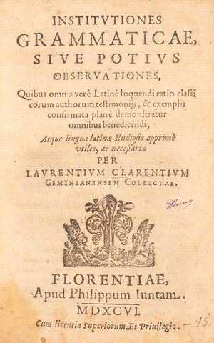 Istitutiones grammaticae sive potius observationes