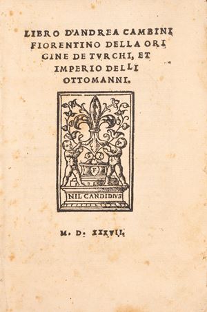 On the Origin of the Turks and the Empire of the Ottomans