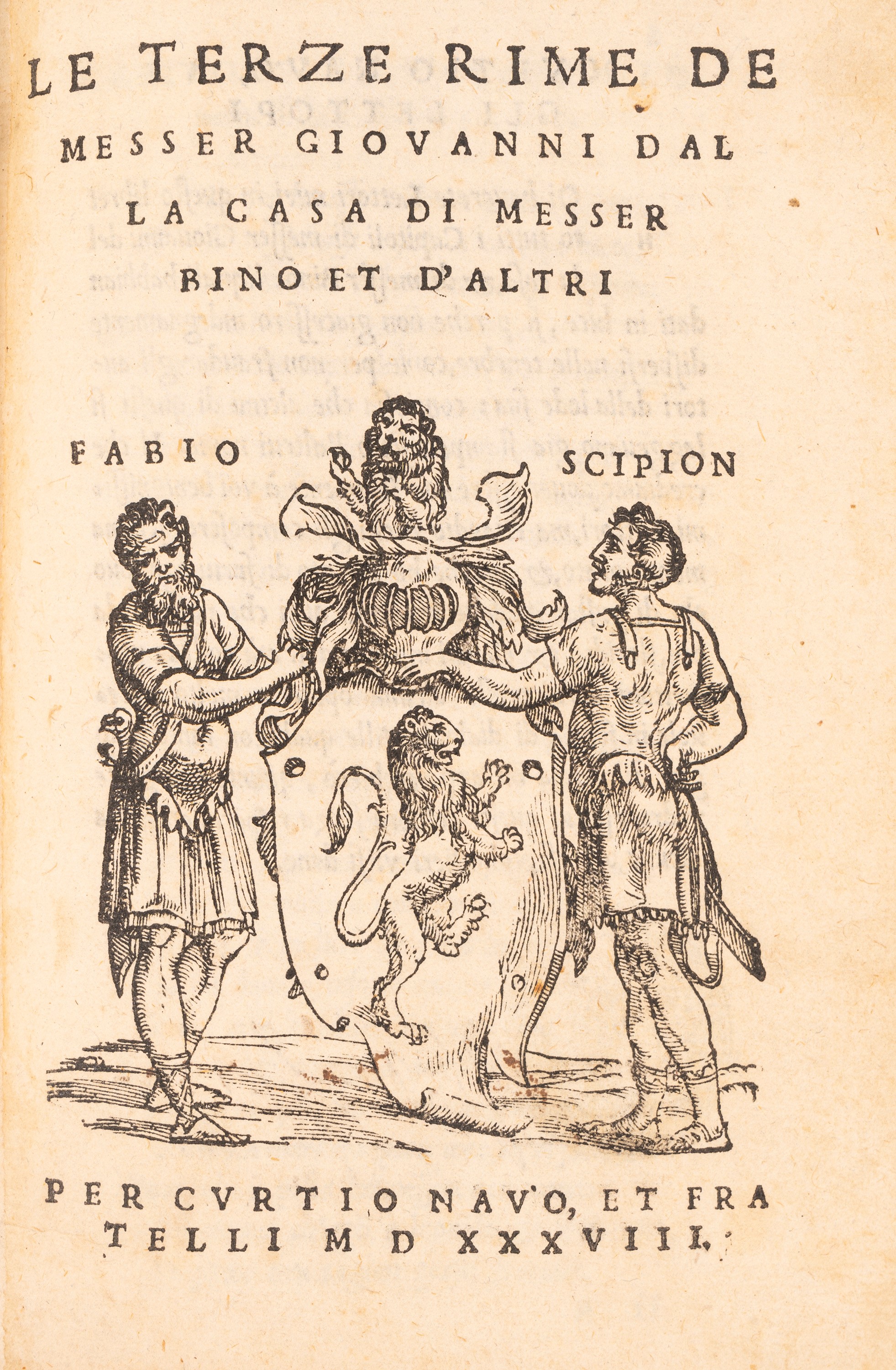 Tutte le terze rime del Mauro, Venezia, 1538