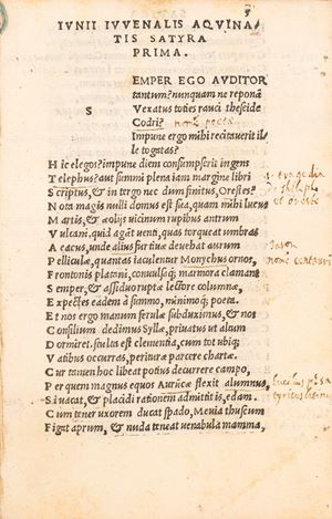 Iuvenalis una cum au. persio nuper recogniti