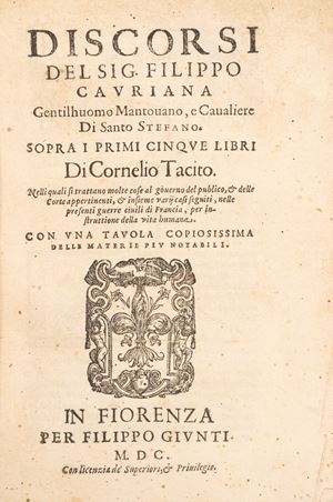 Speeches by Mr. Filippo Cavriana on tacitus