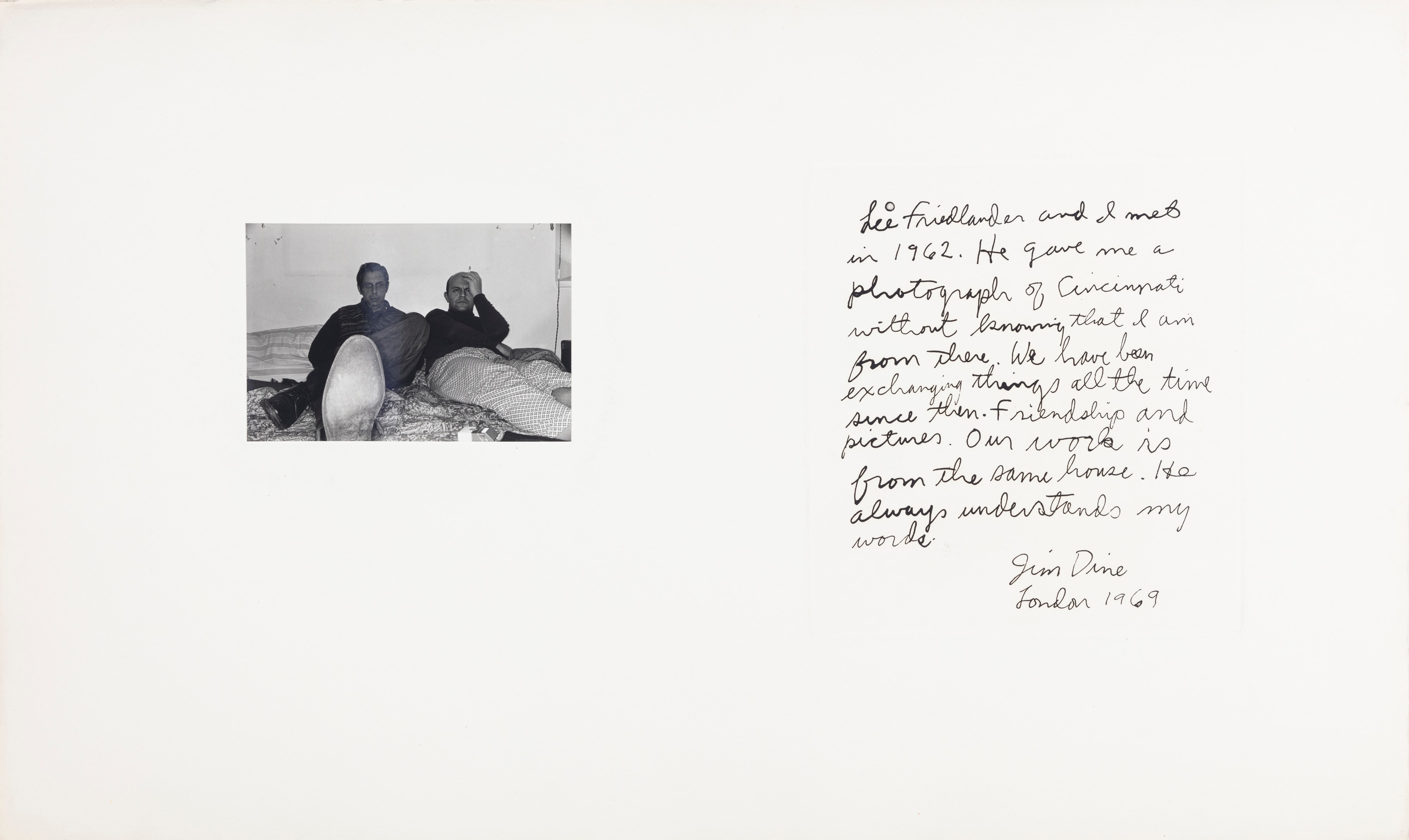 Lee Friedlander, Jim Dine - Dalla Serie "photographs And Etchings"
