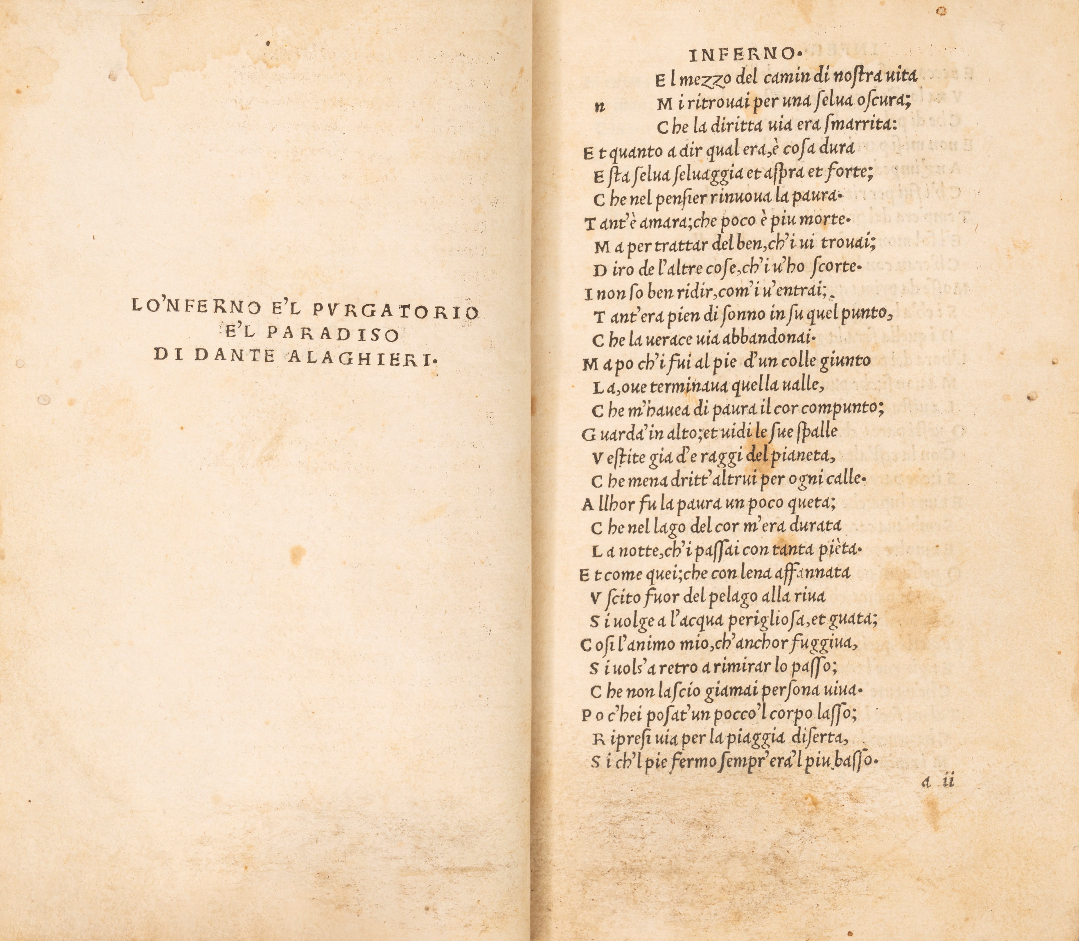 Dante Alighieri - Le terze rime di Dante, contraffazione lionese del 1502
