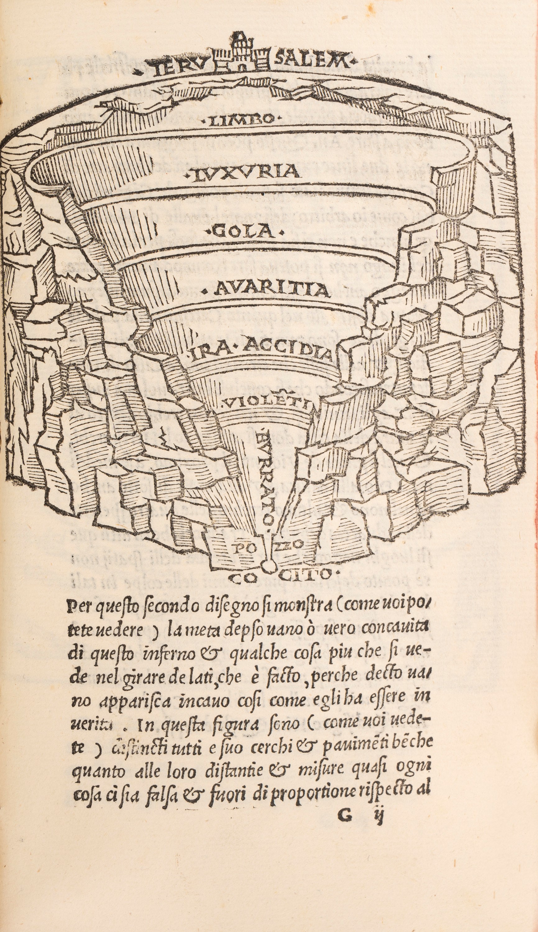 Commedia di Dante insieme con vno dialogo circa el sito forma et misure dello Inferno - Dialogo d...