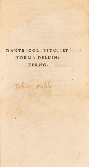 Dante col sito, et forma dell'Inferno