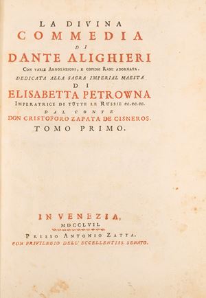 La Divina Commedia di Dante Alighieri con varie annotazioni, e copiosi Rami adornata