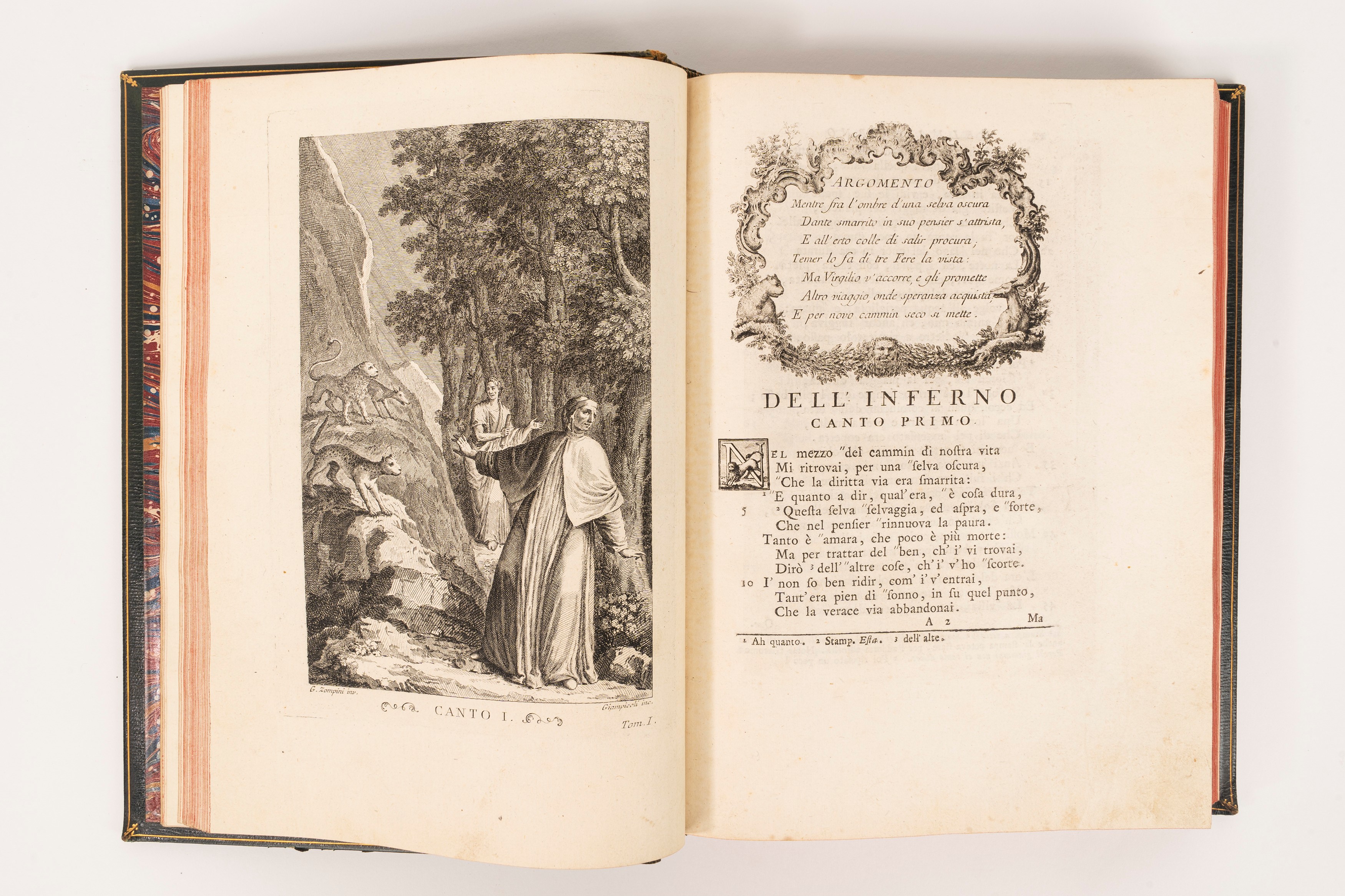 Dante Alighieri - La Divina Commedia con annotazioni e illustrazioni, Venezia, 1757