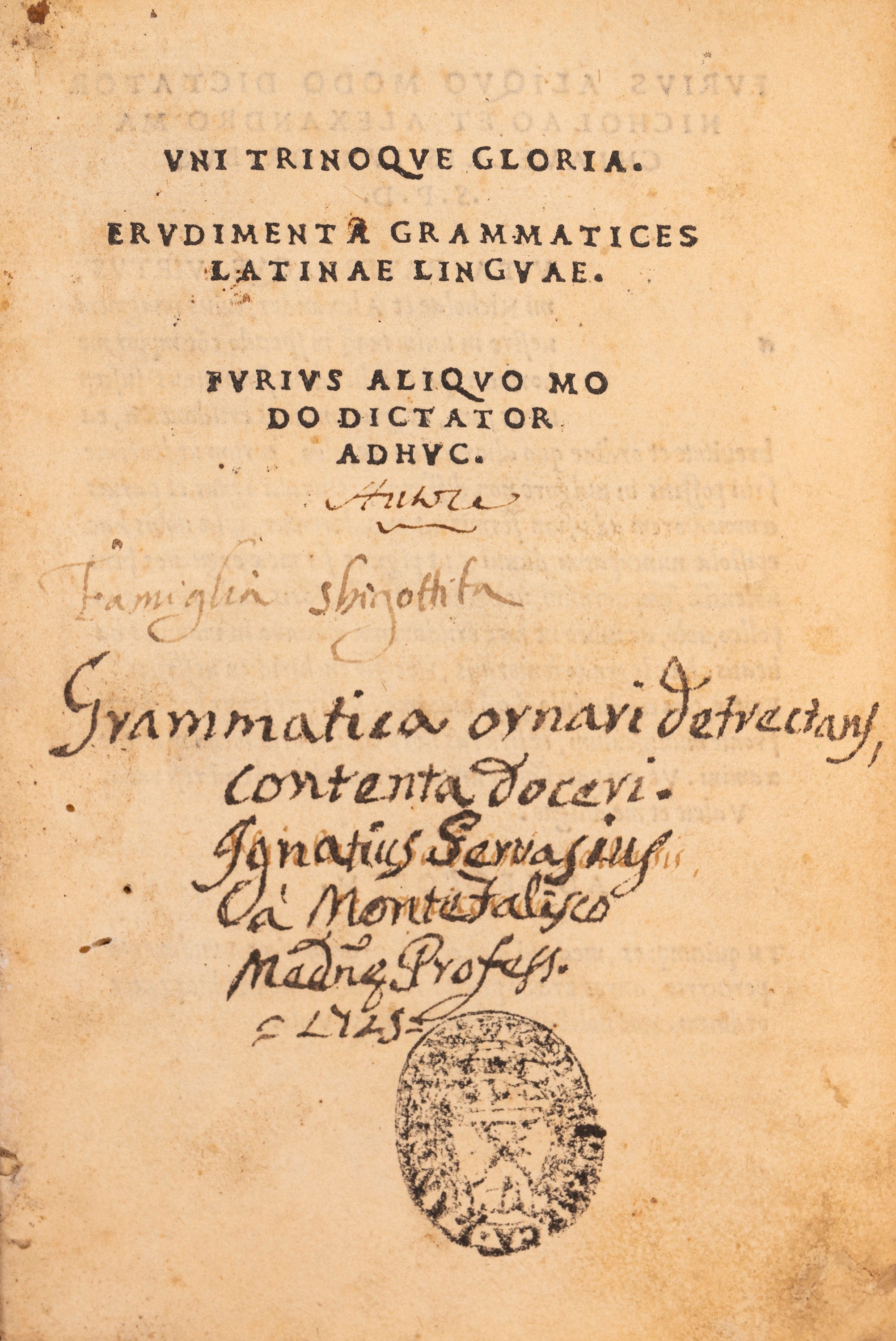 Benedetto Ricardini - Erudimenta grammatices latinae linguae, 1510