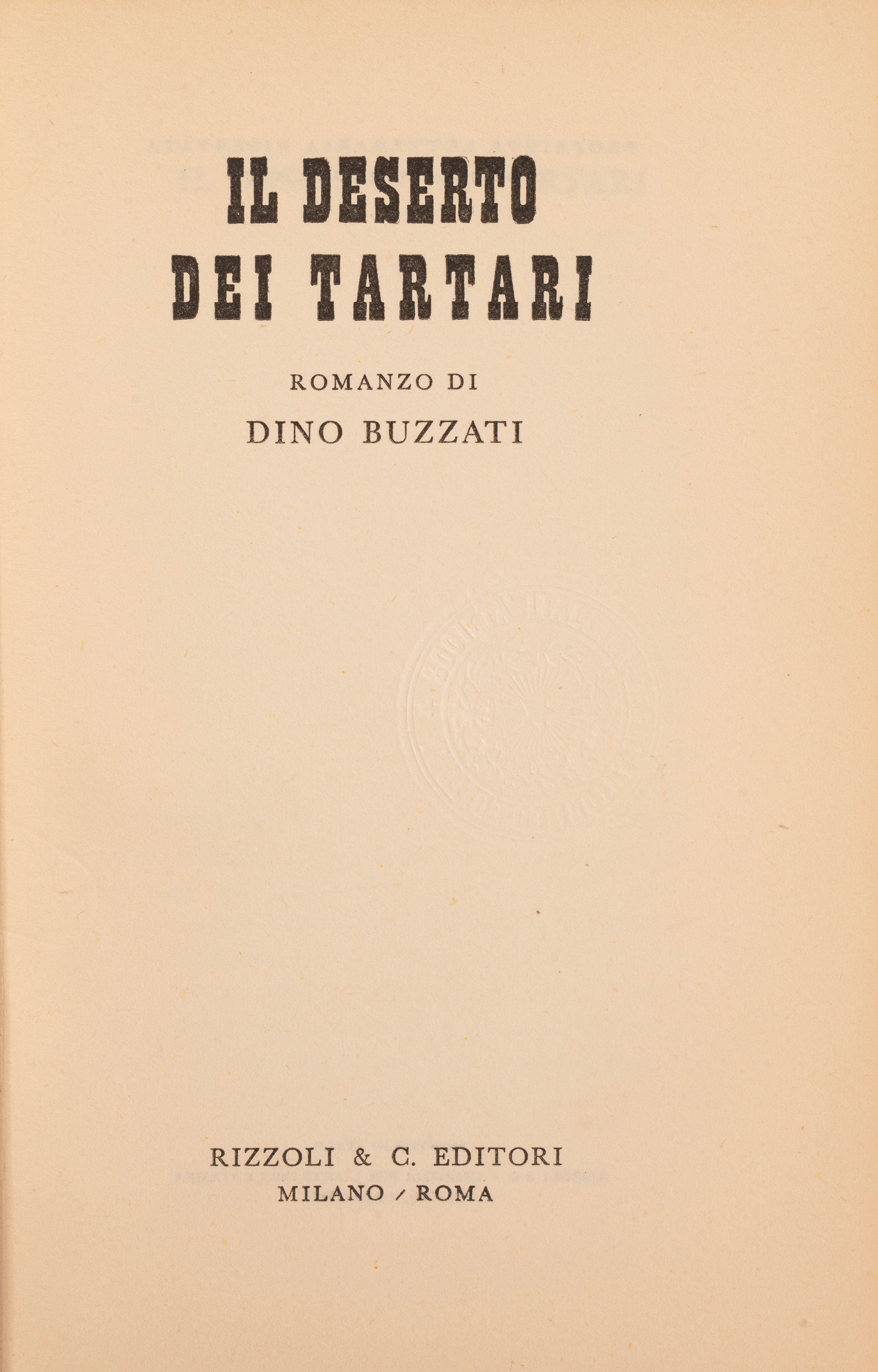 Dino Buzzati - Il Deserto dei Tartari