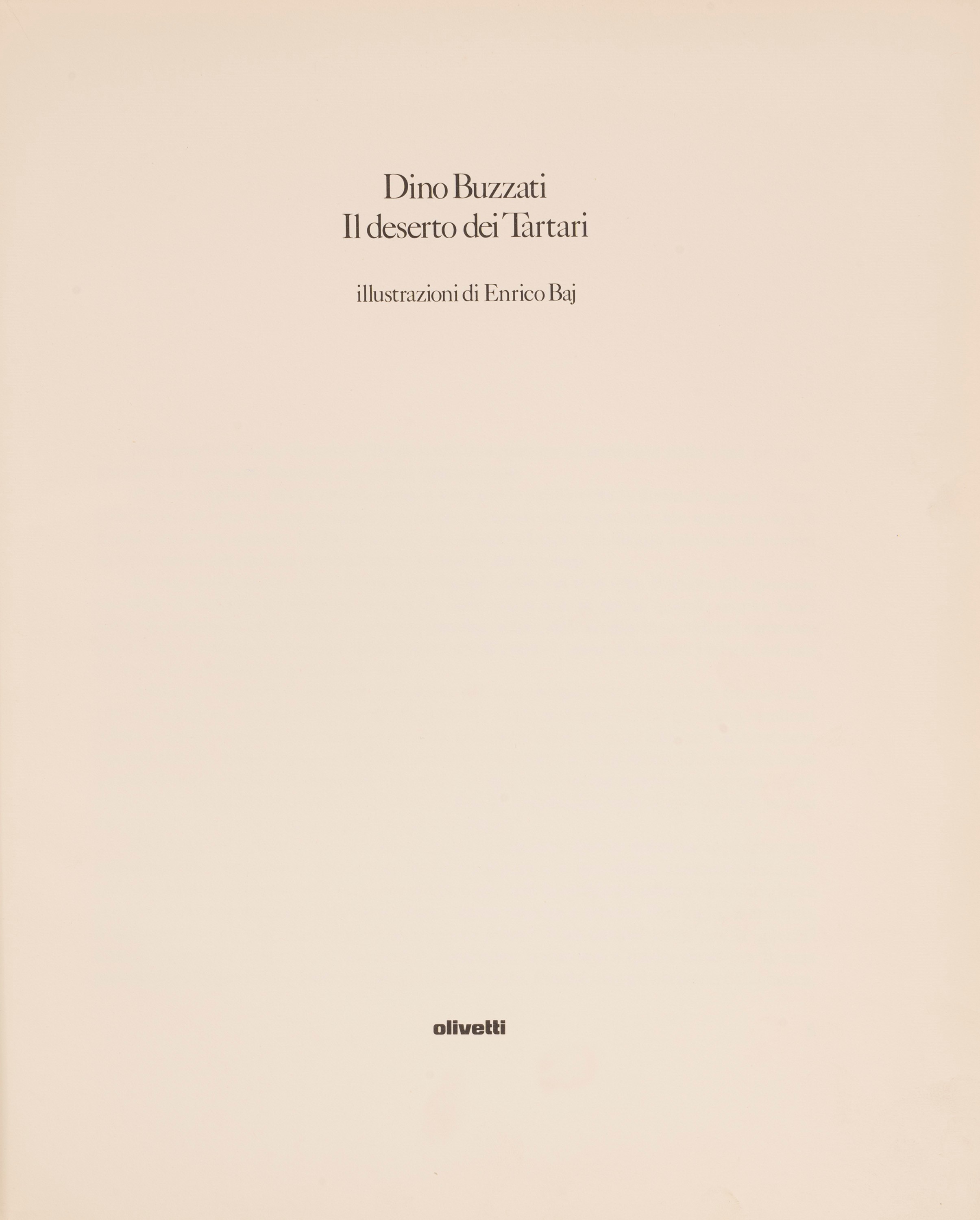 Dino Buzzati - Il Deserto dei Tartari