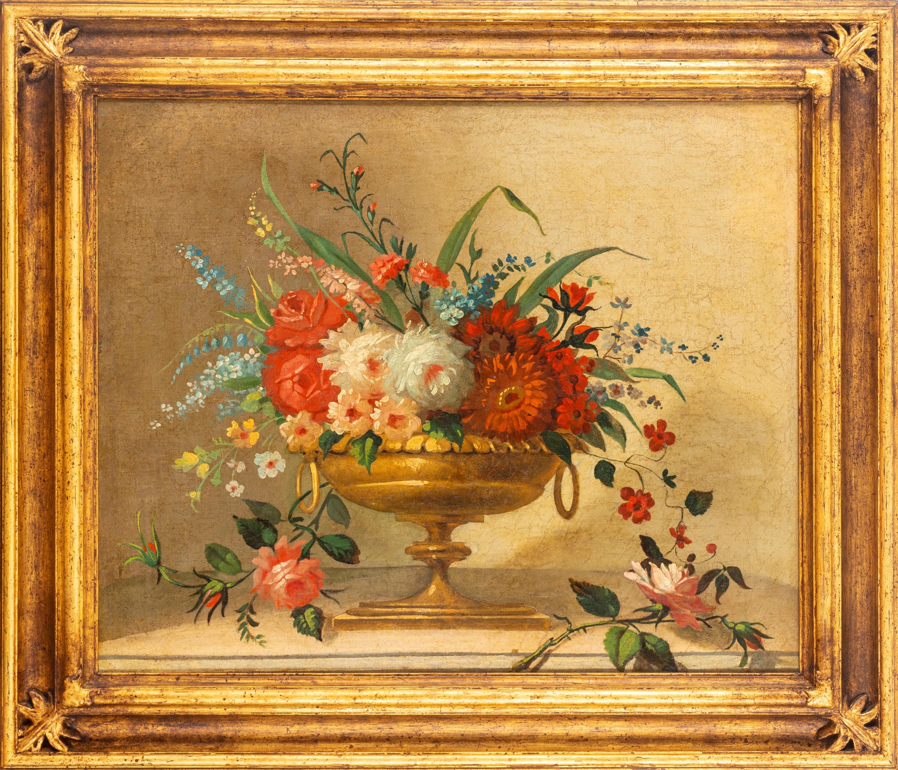 Scuola Italiana, Secolo XIX - Fiori in un Vaso