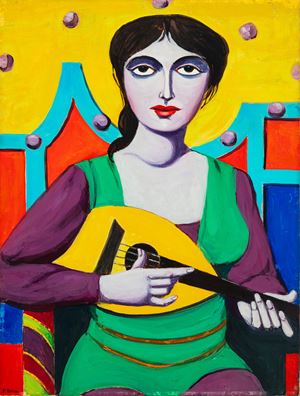 Suonatrice di mandola