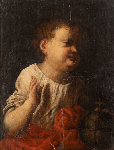 Unknown Author, Salvator Mundi, olio su tavola