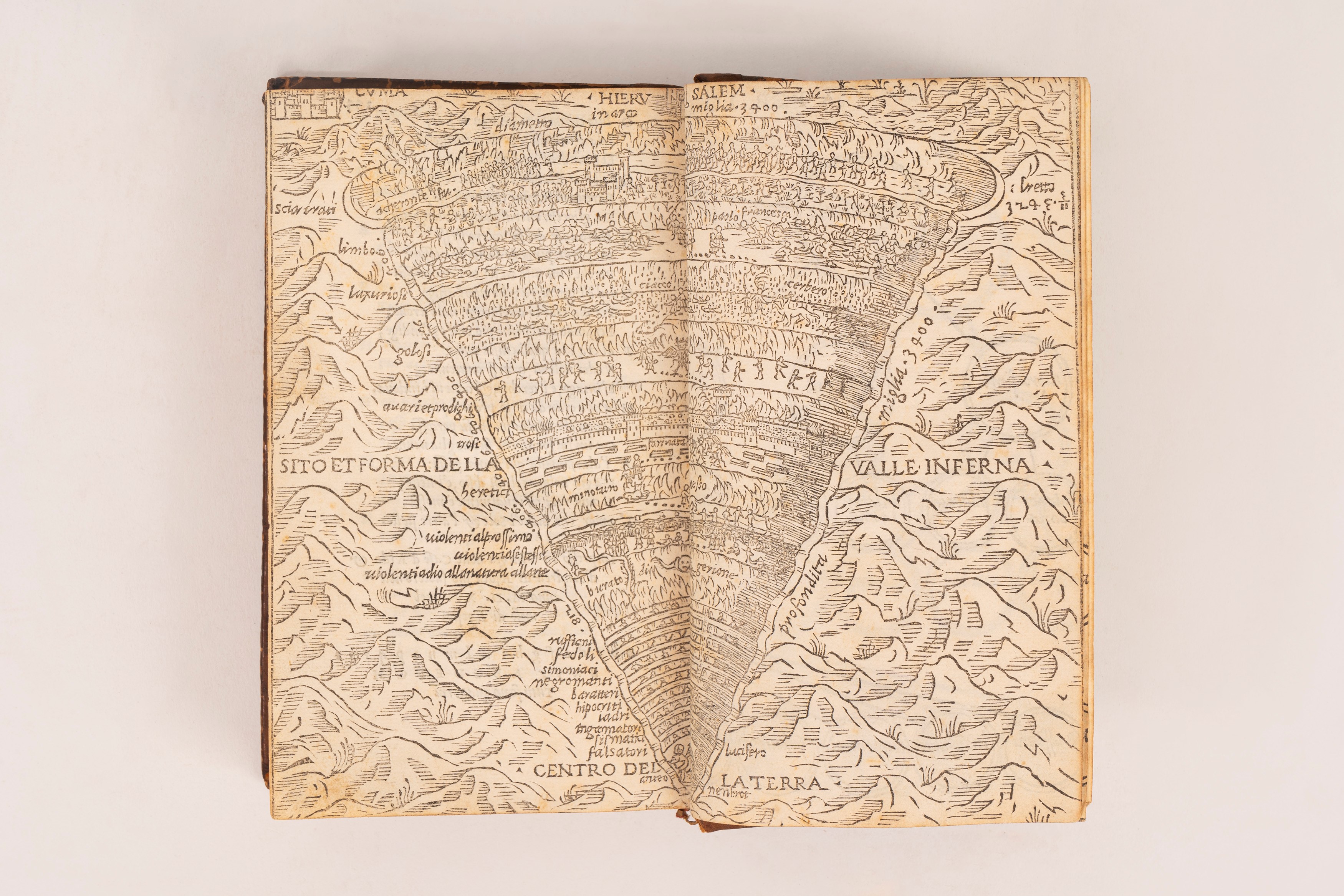 Dante col sito, et forma dell'Inferno tratta dalla istessa descrittione del poeta