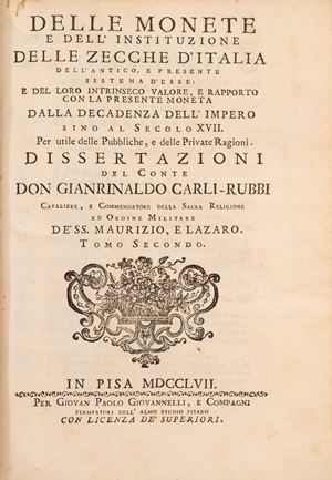 Delle monete e dell'istituzione delle zecche d'Italia