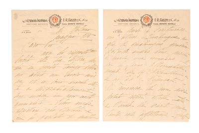 Lettera autografa firmata del 1915