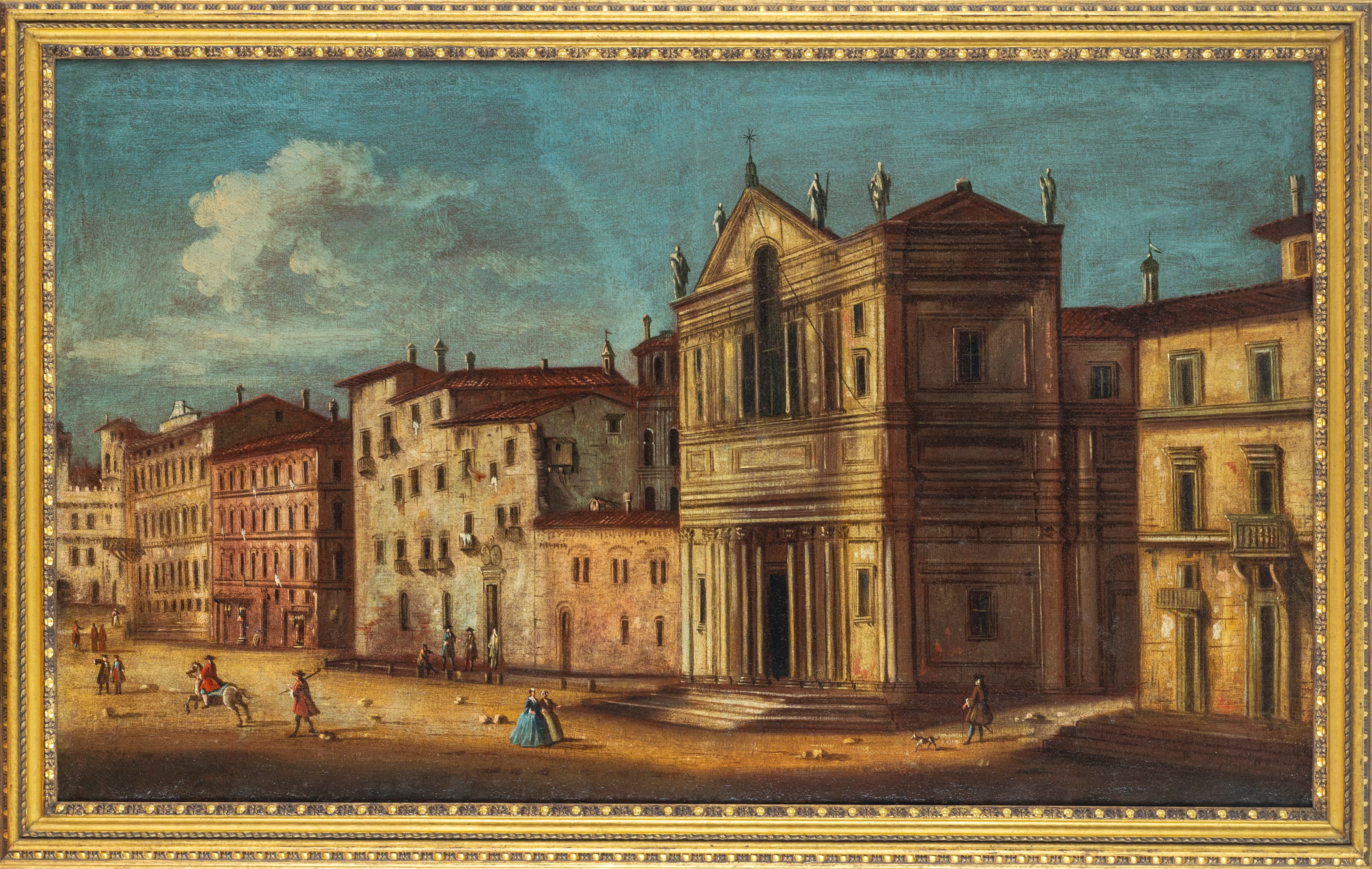 Scuola Romana, Secolo XVIII - Veduta della Chiesa di Santa Maria in Via Lata a Roma