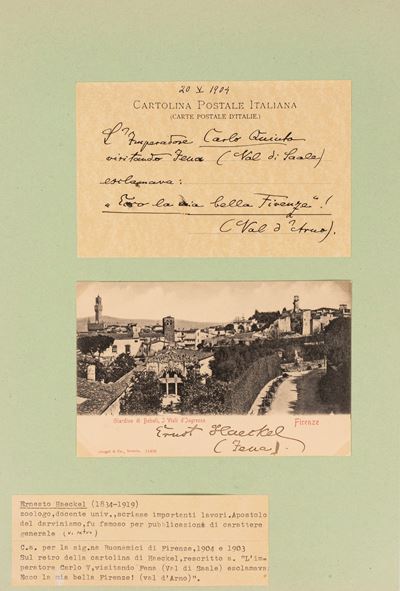 Cartolina del Giardino di Boboli a Firenze, 1904