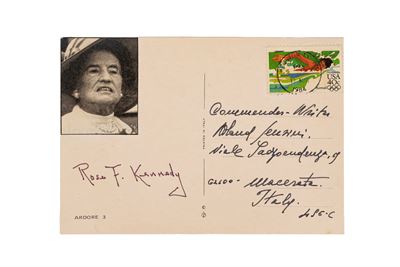 Cartolina autografa del 1984